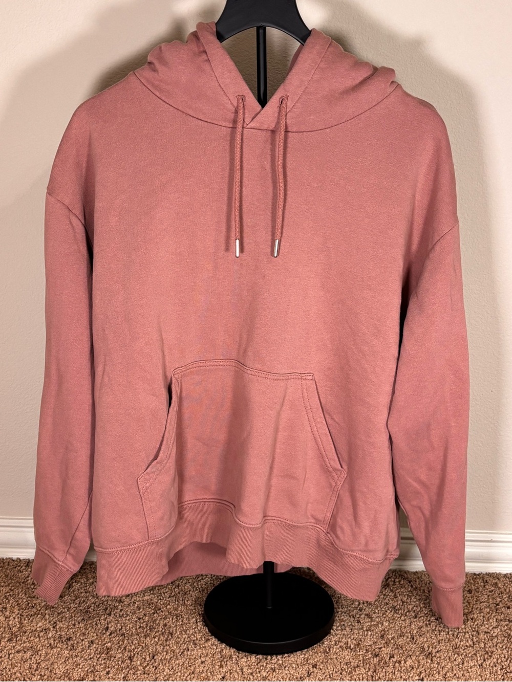 H&M Oversized Hoodie Rusty Dark Pink XL